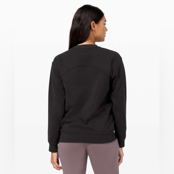 Lululemon All Yours Crew *Fleece Black Size Small - Picture 2 of 10